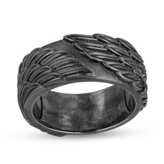 Enchanted Disney Men's Raven Wings Ring in Sterling Silver with Black Rhodium - Size 10