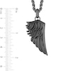 Thumbnail Image 1 of Enchanted Disney Men's Raven Wing Pendant in Sterling Silver with Black Rhodium - 22"