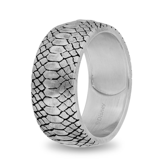 Enchanted Disney Men's Oxidized Snake Skin Ring in Sterling Silver - Size 10