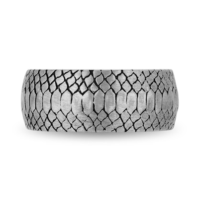 Enchanted Disney Men's Oxidized Snake Skin Ring in Sterling Silver - Size 10