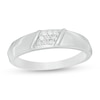 Men's 0.065 CT. T.W. Composite Diamond Wedding Band in 10K White Gold