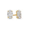 Thumbnail Image 0 of Oval Cubic Zirconia Solitaire Stud Earrings in 14K Gold