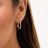 20.0mm Square Tube Hoop Earrings in 14K Gold