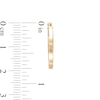 20.0mm Square Tube Hoop Earrings in 14K Gold