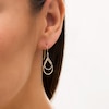 Thumbnail Image 1 of Interlocking Double Teardrop Earrings in 14K Two-Tone Gold
