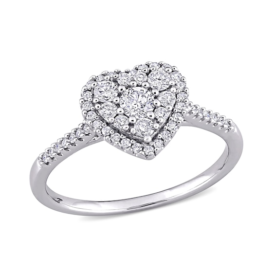 0.49 CT. T.W. Composite Diamond Heart-Shaped Engagement Ring in 10K White Gold