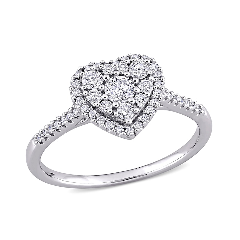 0.49 CT. T.W. Composite Diamond Heart-Shaped Engagement Ring in 10K White Gold|Peoples Jewellers