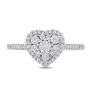 0.49 CT. T.W. Composite Diamond Heart-Shaped Engagement Ring in 10K White Gold