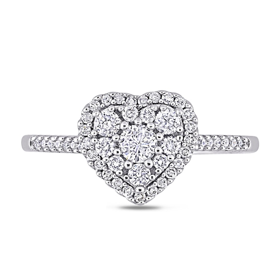 0.49 CT. T.W. Composite Diamond Heart-Shaped Engagement Ring in 10K White Gold