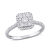 Thumbnail Image 0 of 0.50 CT. T.W. Diamond Cushion Frame Engagement Ring in 10K White Gold