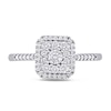 Thumbnail Image 3 of 0.50 CT. T.W. Diamond Cushion Frame Engagement Ring in 10K White Gold