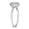 0.49 CT. T.W. Composite Diamond Oval Frame Engagement Ring in 10K White Gold