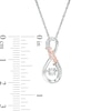 Unstoppable Love™ 0.04 CT. T.W. Diamond Infinity "MOM" Pendant in Sterling Silver and 10K Rose Gold