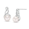 Thumbnail Image 0 of 6.0mm Freshwater Cultured Pearl Cascading Drop Earrings in 10K White Gold