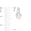 Thumbnail Image 2 of 6.0mm Freshwater Cultured Pearl Cascading Drop Earrings in 10K White Gold