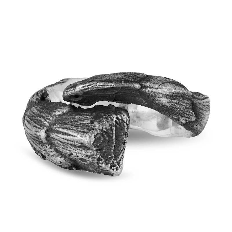 Enchanted Disney Men's Horn Wrap Bypass Ring in Sterling Silver - Size 10|Peoples Jewellers
