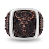 Enchanted Disney Men's Beast Square Signet with Antique Copper Inlay Ring in Sterling Silver - Size 10