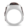 Enchanted Disney Men's Beast Square Signet with Antique Copper Inlay Ring in Sterling Silver - Size 10