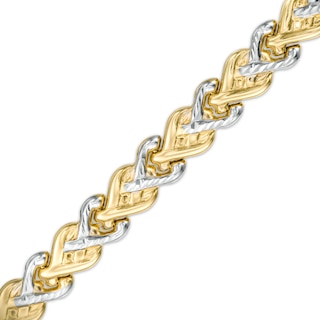 5.7mm Infinity Link Bracelet in Hollow 10K Two-Tone Gold - 7.25"