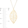 Thumbnail Image 2 of Made in Italy Leaf Cutout Pendant in 14K Gold
