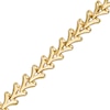 Interlocking V-Link Bracelet in 10K Gold - 7.25"