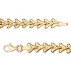 Interlocking V-Link Bracelet in 10K Gold - 7.25"