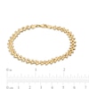 Interlocking V-Link Bracelet in 10K Gold - 7.25"