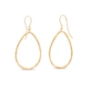 Thumbnail Image 0 of 35.0 x 30.0mm Diamond-Cut Teardrop Hoop Earrings in 10K Gold