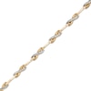 Thumbnail Image 0 of Diamond-Cut "X" Link Bracelet in 10K Two-Tone Gold - 7.25"