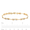 Thumbnail Image 3 of Diamond-Cut "X" Link Bracelet in 10K Two-Tone Gold - 7.25"