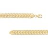 Thumbnail Image 2 of Italian Gold 7.7mm Double Row S-Link Chain Bracelet in Hollow 14K Gold - 7.5"