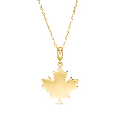 Maple Leaf Pendant in 10K Gold