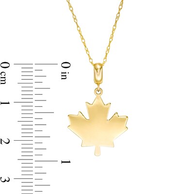 Maple Leaf Pendant in 10K Gold