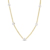 Diamond-Cut Disc Station Necklace in 10K Gold