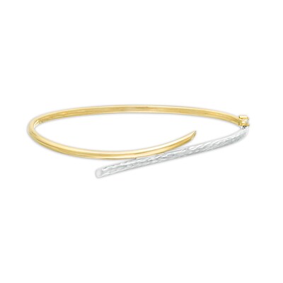 Bypass Slip-On Bangle in 14K Gold - 7.5"