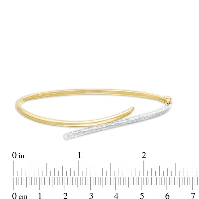 Bypass Slip-On Bangle in 14K Gold - 7.5"