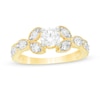 Thumbnail Image 1 of 0.95 CT. T.W. Diamond Leaf Sides Vintage-Style Engagement Ring in 10K Gold