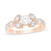 Thumbnail Image 0 of 0.95 CT. T.W. Diamond Leaf Sides Vintage-Style Engagement Ring in 10K Rose Gold