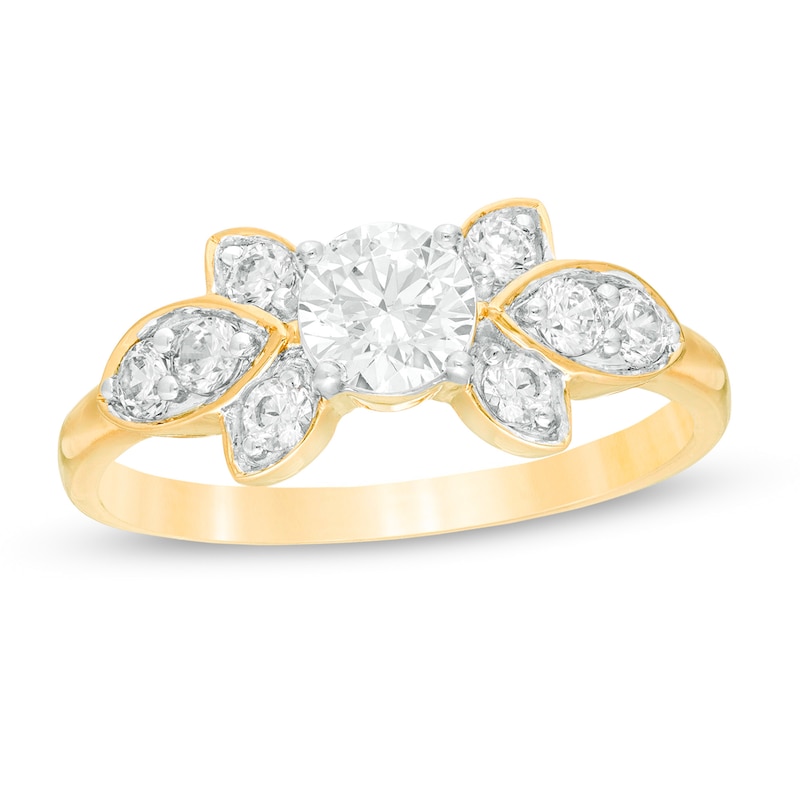 Main Image 1 of 0.80 CT. T.W. Diamond Tri-Sides Engagement Ring in 10K Gold