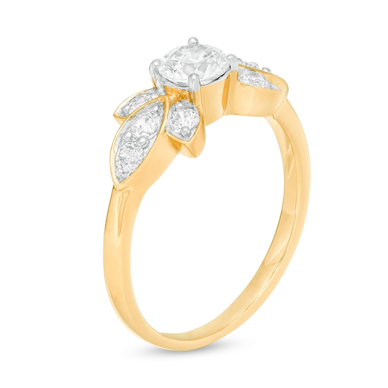 Main Image 3 of 0.80 CT. T.W. Diamond Tri-Sides Engagement Ring in 10K Gold