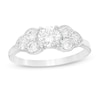Thumbnail Image 0 of 0.95 CT. T.W. Diamond Tri-Sides Engagement Ring in 10K White Gold