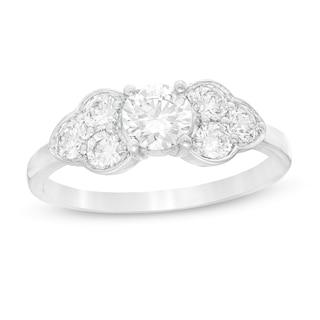 0.95 CT. T.W. Diamond Tri-Sides Engagement Ring in 10K Gold