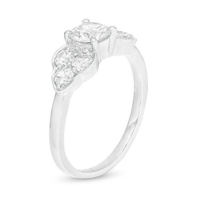 0.95 CT. T.W. Diamond Tri-Sides Engagement Ring in 10K Gold