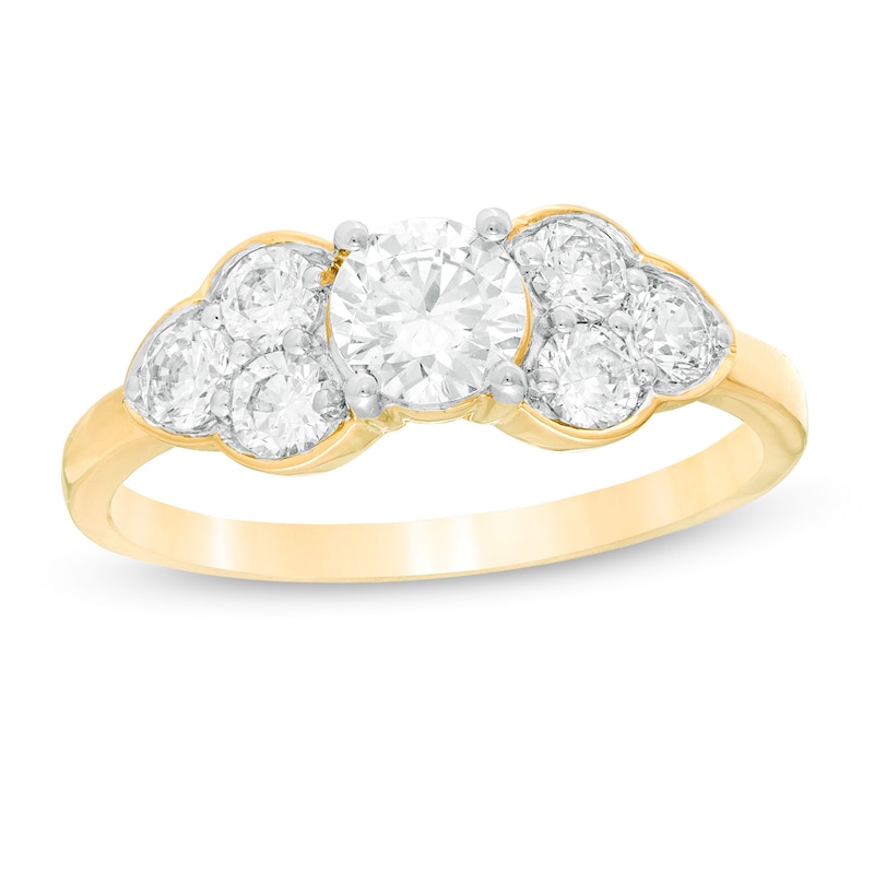 Main Image 1 of 0.95 CT. T.W. Diamond Tri-Sides Engagement Ring in 10K Gold