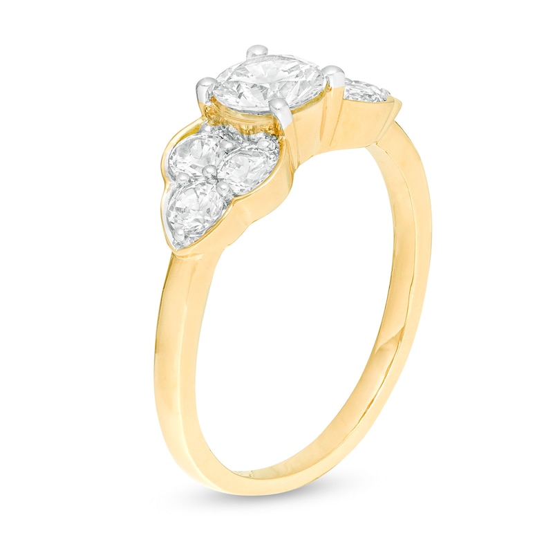 Main Image 3 of 0.95 CT. T.W. Diamond Tri-Sides Engagement Ring in 10K Gold