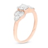Thumbnail Image 2 of 0.95 CT. T.W. Diamond Tri-Sides Engagement Ring in 10K Rose Gold