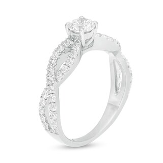 0.95 CT. T.W. Diamond Infinity Twist Shank Engagement Ring in 10K Gold