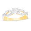 Thumbnail Image 0 of 0.95 CT. T.W. Diamond Infinity Twist Shank Engagement Ring in 10K Gold