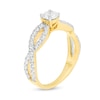 Thumbnail Image 2 of 0.95 CT. T.W. Diamond Infinity Twist Shank Engagement Ring in 10K Gold