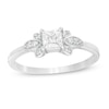 Thumbnail Image 0 of 0.37 CT. T.W. Princess-Cut Diamond Tri-Sides Engagement Ring in 10K White Gold